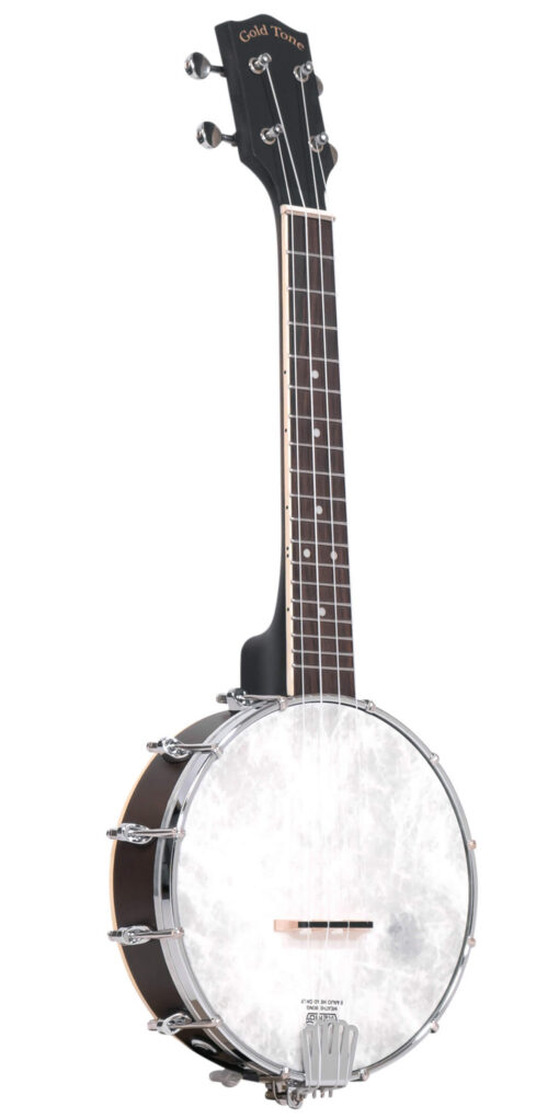 Gold Tone BU-1/L left-handed concert-scale banjo ukulele front view in vintage brown satin finish