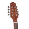 Gold Tone BZ-1000 bouzouki headstock front view showing sealed guitar-style tuners and metal buttons