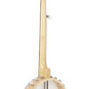 Gold Tone CC-100R+/L left-handed banjo back view showing chrome hardware and maple construction