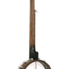 Gold Tone CC-50 left-handed banjo back view showing vintage brown satin finish and black ABS binding