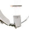 Gold Tone CC-50RP/L Cripple Creek banjo front angle showing maple neck and rosewood fingerboard