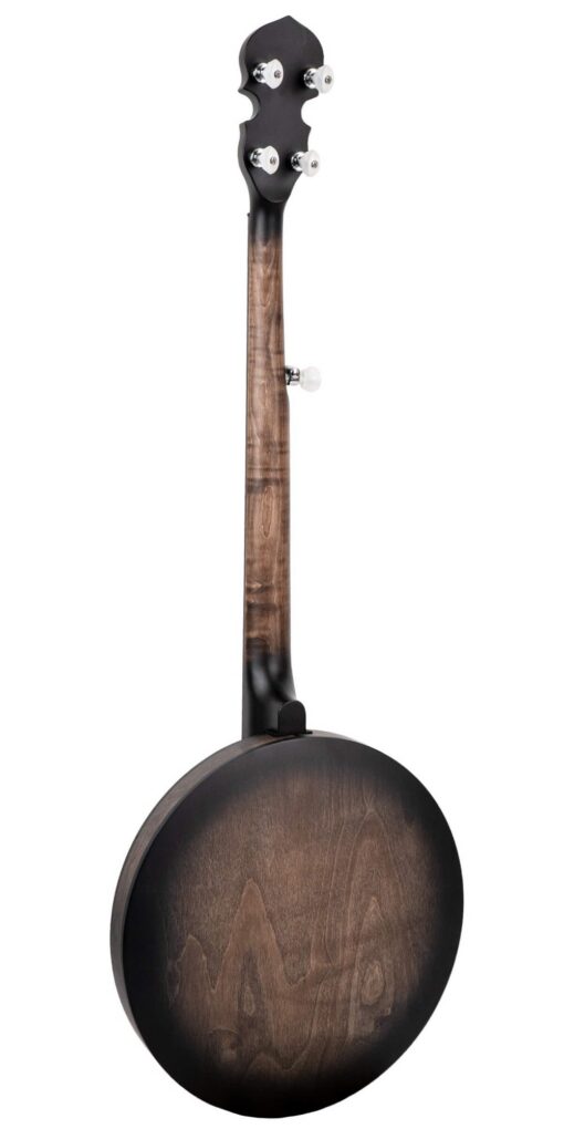 Gold Tone CC-50RP Cripple Creek resonator 5-string banjo full back view showing resonator and neck