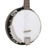 Gold Tone CC-Banjitar left-handed banjo guitar front view showing resonator and chrome hardware