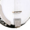 Gold Tone CC-Banjitar left-handed full front view with vintage brown satin finish and black binding