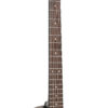 Gold Tone CC-Banjitar left-handed neck detail showing radiused rosewood fingerboard and dot inlays