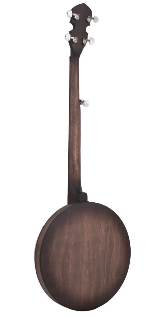 Gold Tone CC-BG Cripple Creek beginner bluegrass banjo full back view showing mahogany resonator and neck