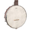 Gold Tone CC-OTA banjo front detail showing rolled-brass tone ring and Remo Fiberskyn head