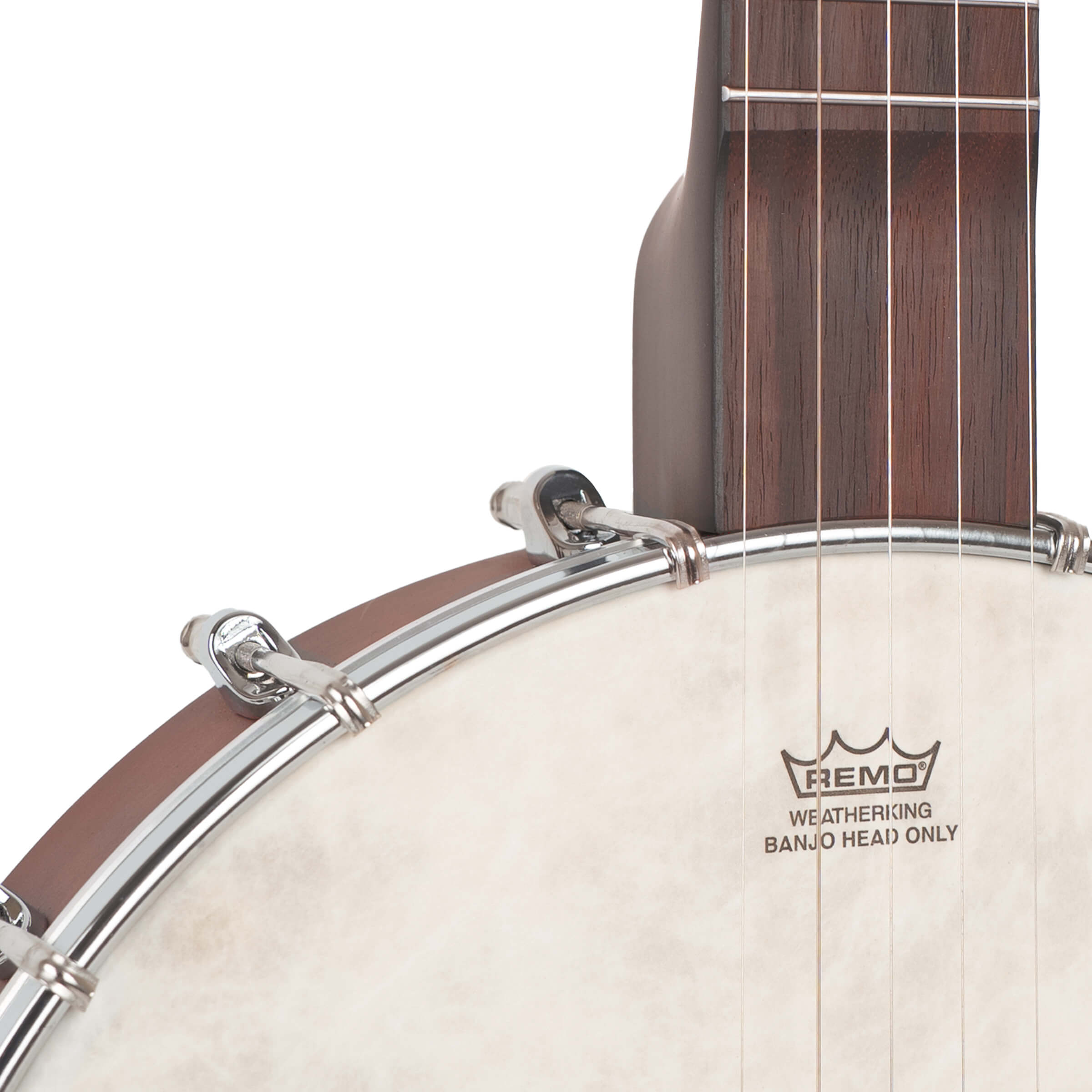 Gold Tone CC-OT banjo full front view showing dot-and-star inlay on rosewood fretboard