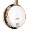 Gold Tone CC-Plectrum left-handed banjo front view showing resonator and chrome hardware