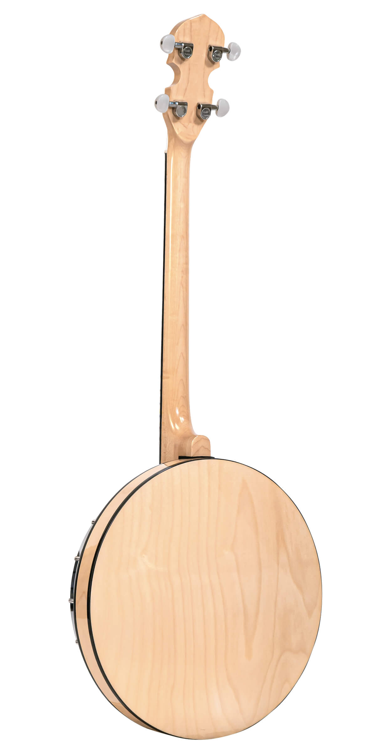 Gold Tone CC-Tenor tenor banjo back full view showing coordinator rods and multi-ply maple rim