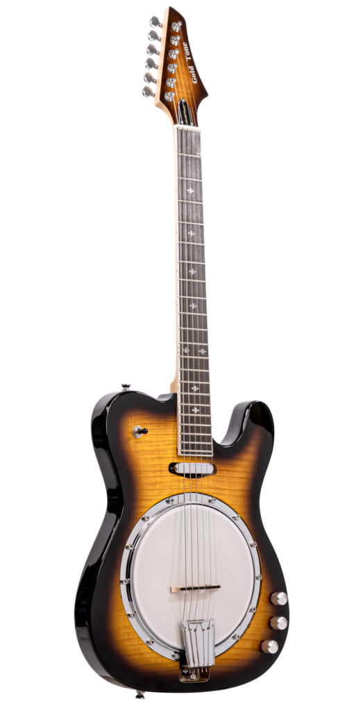 Gold Tone ES-Banjitar Electric 6-String Banjo Guitar Left-Handed with Hard Case