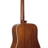 Gold Tone GT-Dread-NA back detail close-up showing solid mahogany grain and cream binding