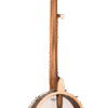 Gold Tone HM-100A High Moon banjo back angle view highlighting Crescent tailpiece and rolled brass flat bar tone ring