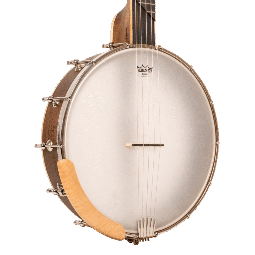 Gold Tone HM-100A High Moon openback banjo full front view showing maple binding and nickel hardware
