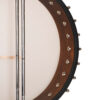 Gold Tone IT-17/L Irish tenor banjo back view showing maple neck and Vintage Brown satin finish