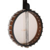 Gold Tone IT-17 left-handed tenor banjo back detail showing coordinator rod access and hardware
