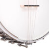 Gold Tone IT-250F/L left-handed Irish tenor banjo front detail showing armrest and hardware