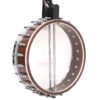 Gold Tone IT-250F/L left-handed Irish tenor banjo back detail showing three-ply maple rim