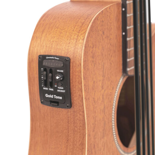 Gold Tone M-Bass 23 butterfly bass-style tuner detail close-up