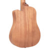 Gold Tone M-Bass 23 back view showing okoume back in natural satin finish