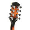 Gold Tone Mandocello headstock close-up detail with chrome tuning machines