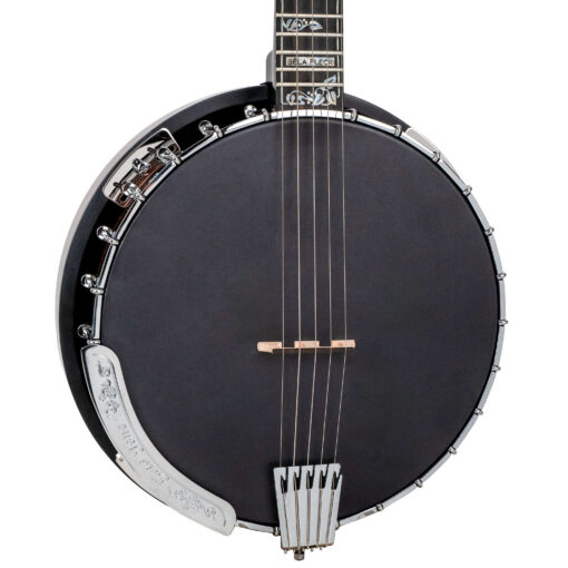 Gold Tone ML-1 baritone banjo front view showing resonator and chrome hardware
