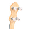 MM-150/L left-handed banjo headstock close-up showing ZeroGlide nut and planetary tuner buttons
