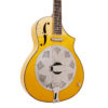 Gold Tone Mojo resonator guitar body front showing cone cover and chrome hardware