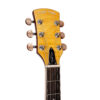 Gold Tone Mojo resonator guitar headstock front view showing sealed tuners with amber buttons
