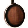 Gold Tone OB-250+TP/L left-handed banjo back view showing flame maple resonator
