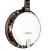 Gold Tone OB-250+TP left-handed banjo full front view showing flame maple resonator