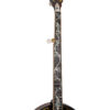 Gold Tone OB-300/L neck detail showing modified Tree of Life inlay with flower position markers on ebony fingerboard