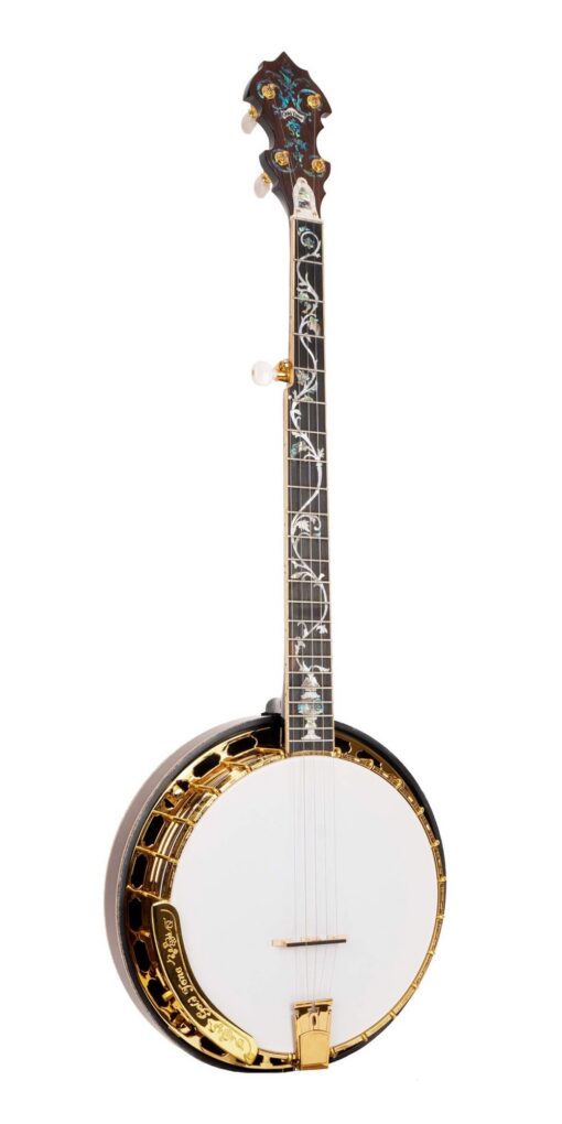 Gold Tone OB-300 Orange Blossom gold-plated bluegrass banjo front view Yellow Springs Ohio