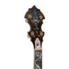 Gold Tone OB-300 Orange Blossom banjo headstock front with abalone inlay and gold GT Master planetary tuners