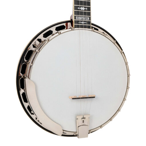 Gold Tone OB-3EF Twanger banjo full front view showing resonator and nickel hardware