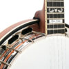 Gold Tone OB-Bela banjo angled front view showing one-piece cast flange and 24-bracket pot assembly