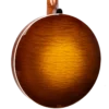 Gold Tone OB-Grandee Flying Eagle banjo back view showing curly maple resonator in Vintage Brown high-gloss finish