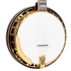 Gold Tone OB-Grandee Flying Eagle banjo front view detail showing engraved Grandee armrest and resonator binding