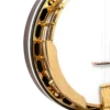 Gold Tone OB-Grandee Flying Eagle banjo front view angled showing Flying Eagle neck inlay and gold-plated brackets