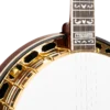 Gold Tone OB-Grandee Flying Eagle banjo full front view on stand showing Vintage Brown high-gloss finish
