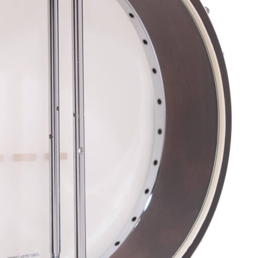 Gold Tone OT-800L back view showing dual coordinator rods and tubaphone tone ring through Renaissance head