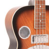 Gold Tone PBB/L Left-Handed Resonator Bass full front view with chrome hardware and tobacco sunburst finish