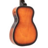 Gold Tone PBS/L left-handed squareneck resonator guitar back view showing mahogany back