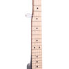 Gold Tone Plucky left-handed banjo neck detail showing maple fingerboard and dot inlays