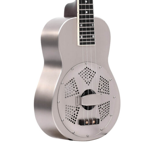 Gold Tone ResoUke left-handed concert scale resonator ukulele full front angle