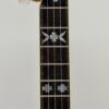 Mother-of-pearl Dogwood blossom inlays across the upper fingerboard of the 1987 Stelling One-Bird Virginian. The 5th-string tuner is visible on the side of the neck at upper left.