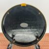 Stelling Banjo Works trademark medallion centered on the black-finished interior of the resonator on the 1987 Stelling One-Bird Virginian. The medallion reads Stelling Trademark, Protected By Patents Foreign And Domestic, Made In U.S.A.