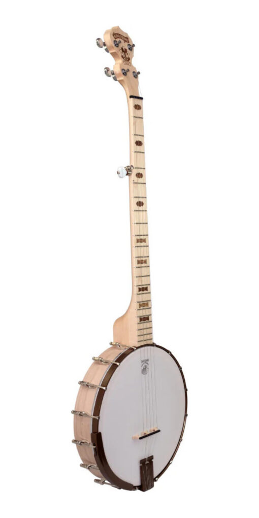 Deering Goodtime openback banjo angled right view
