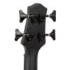 Gold Tone ME-Bass Black Edition matte black 23-inch scale electric MicroBass headstock close-up