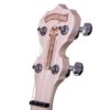 Front of the Deering Goodtime Americana headstock with the engraved Goodtime Americana logo and Made in USA mark.